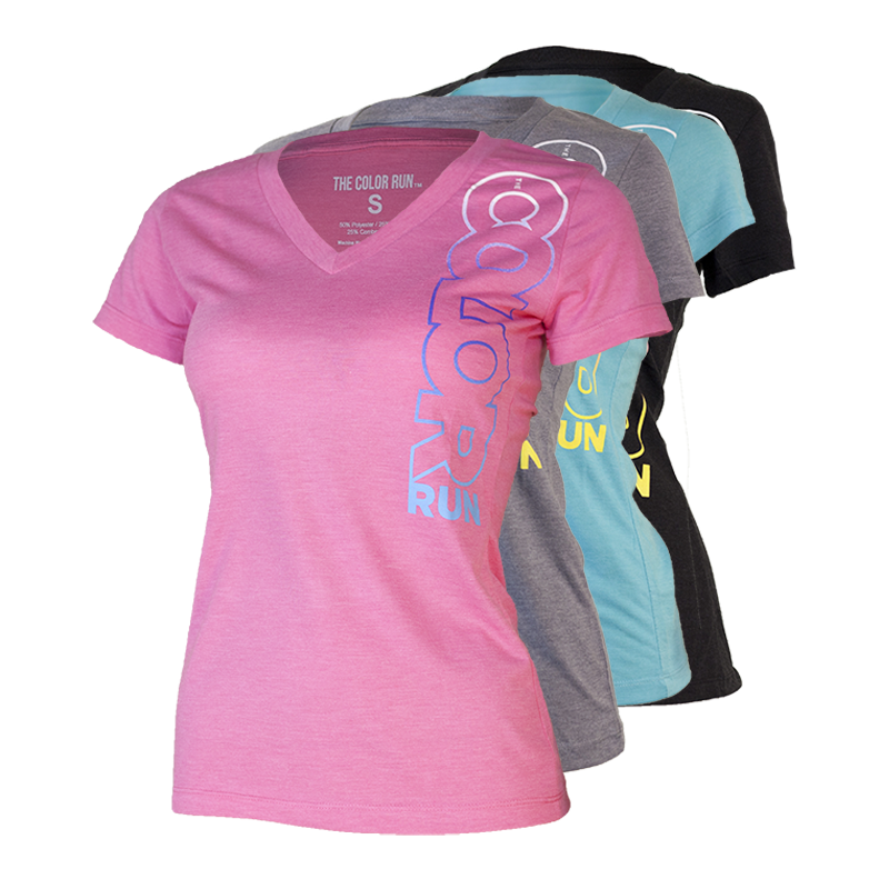 Women's V-Neck Vertical Outline