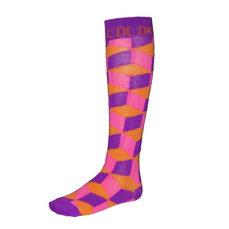 Cube Purple Running Socks