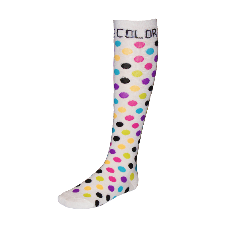 Polka Dot White Running Socks
