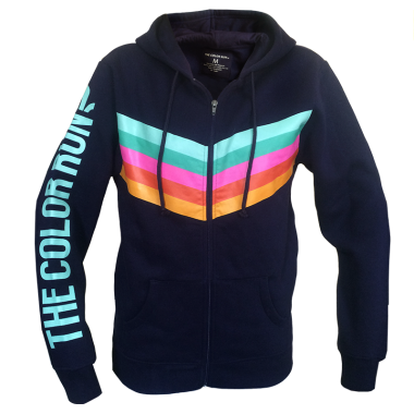 Chevron Zip Hoodie