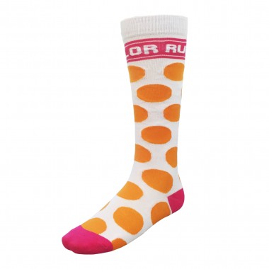 Orange Polka Dot Running Socks