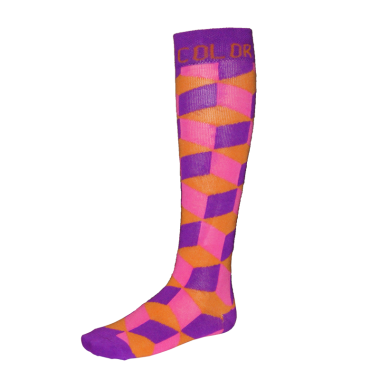 Cube Purple Running Socks