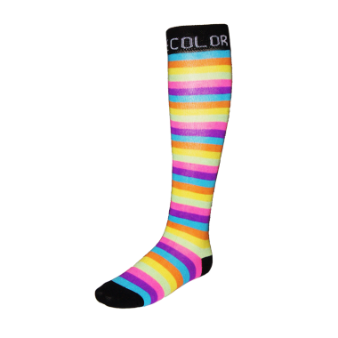 Rainbow Black Running Socks