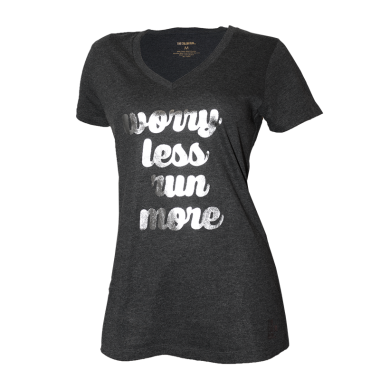 V Neck Worry Less Foil
