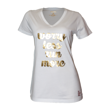 V Neck Worry Less Foil