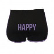 Word Running Shorts-Black/Orchid-XS