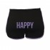 Word Running Shorts-Black/Orchid-XS