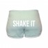 Word Running Shorts-Mint/White-XS