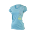 Women's V-Neck Vertical Outline - Blue